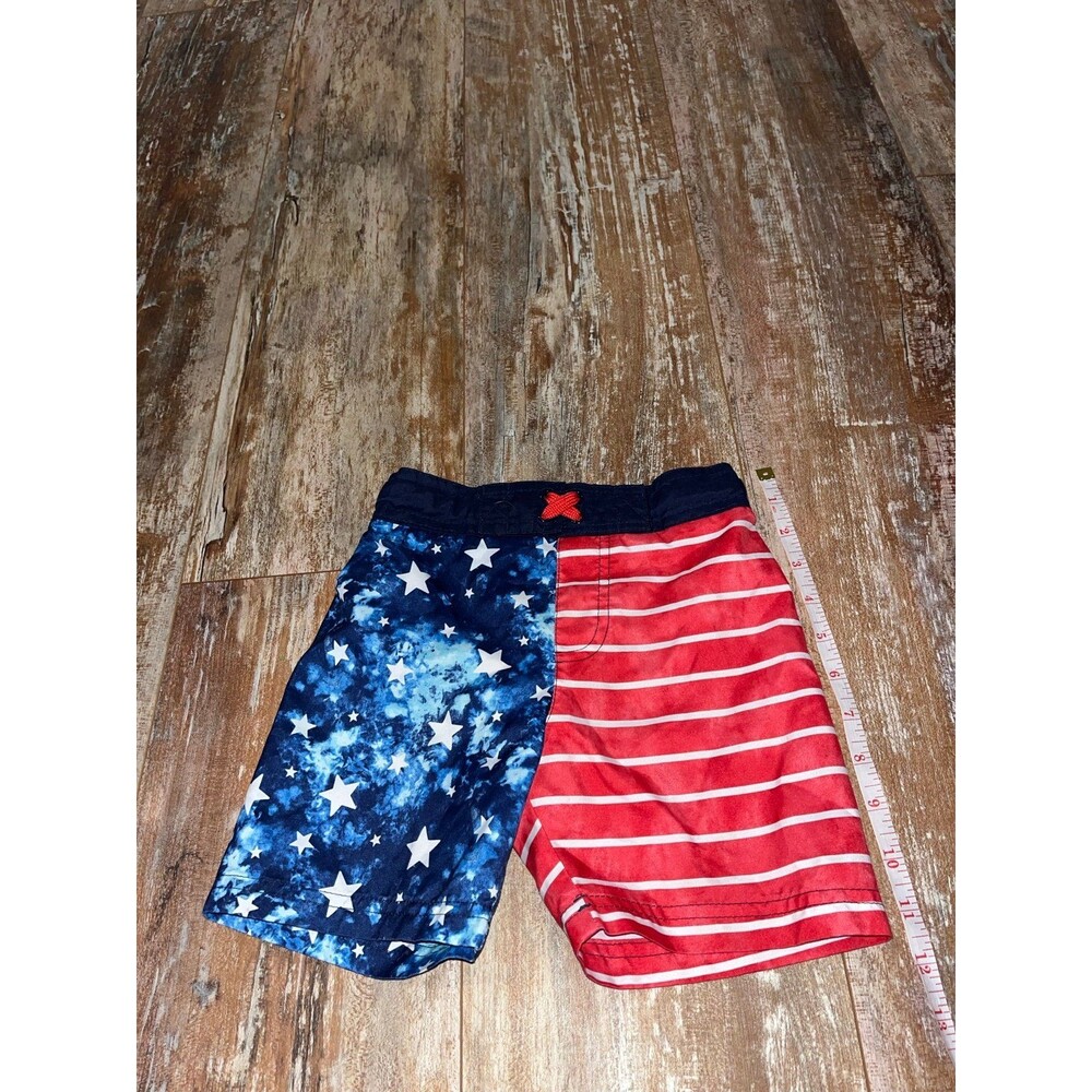 Boy’s Cat & Jack American Flag Swim Trunks Size 4t
